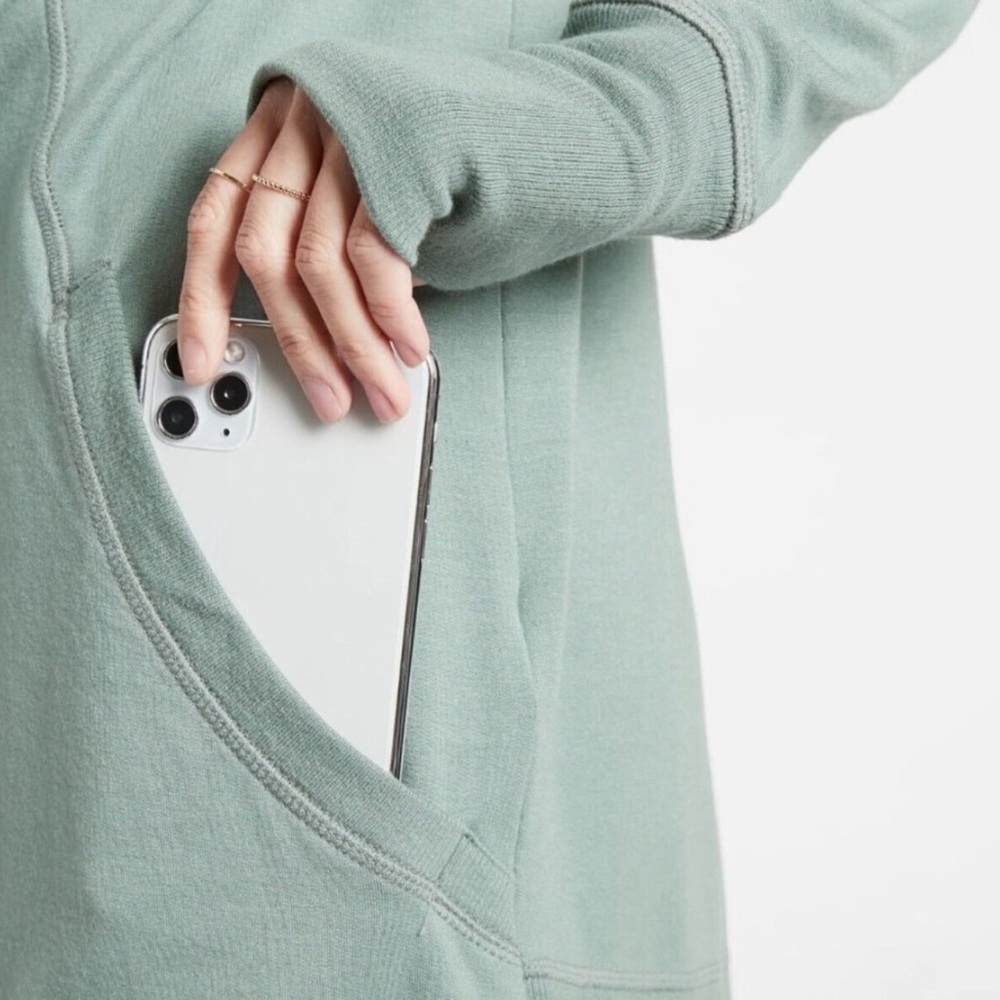 Athleta Nirvana Pranayama Minimalistic Mint Green Wrap Tencel Modal Cardigan - Picture 5 of 13